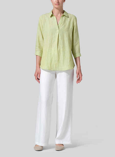 Linen Classic Collar Shirt