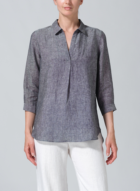 Linen Classic Collar Shirt