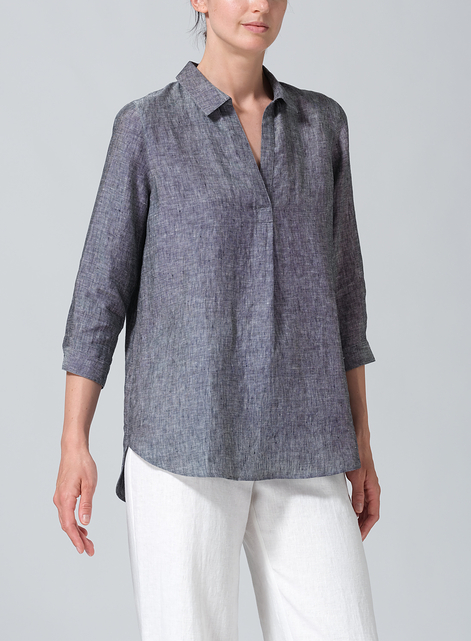 Linen Classic Collar Shirt
