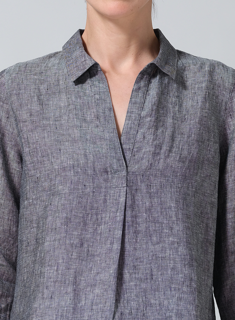 Linen Classic Collar Shirt