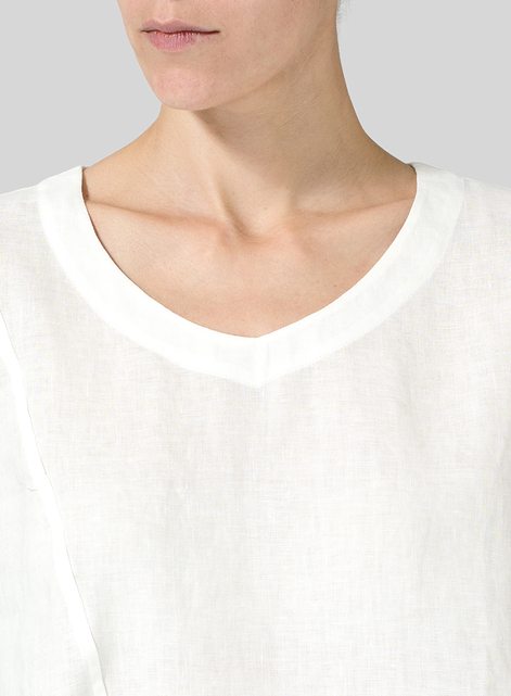 Linen Asymmetrical Hem Tunic