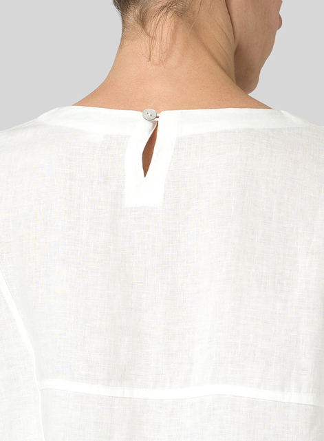 Linen Asymmetrical Hem Tunic