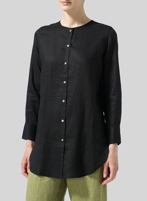 Linen Longline Blouse