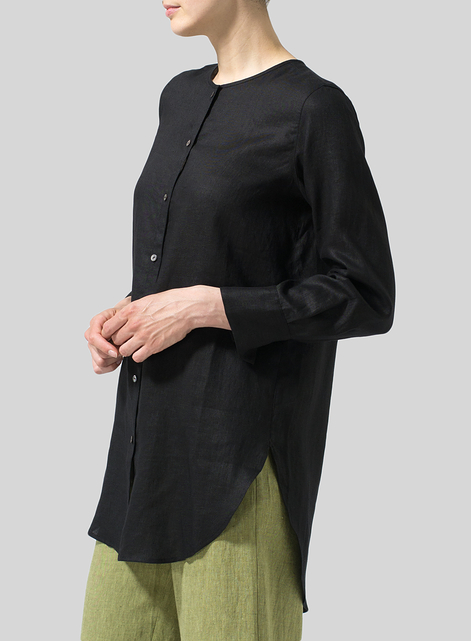 Linen Longline Blouse