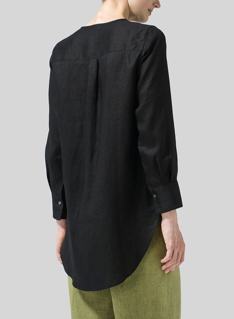 Linen Longline Blouse