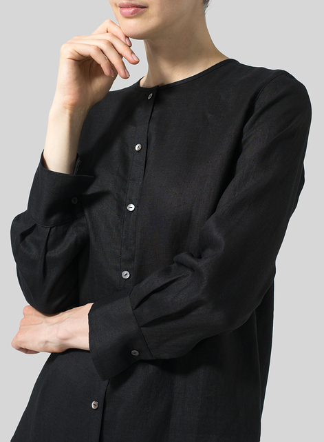 Linen Longline Blouse