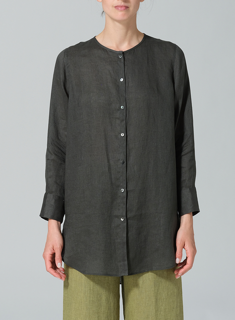 Linen Longline Blouse