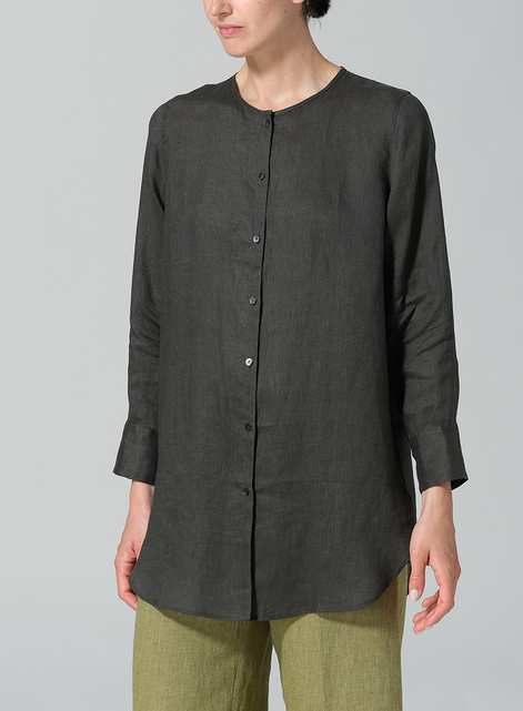 Linen Longline Blouse