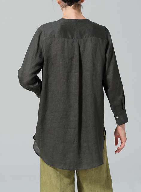 Linen Longline Blouse