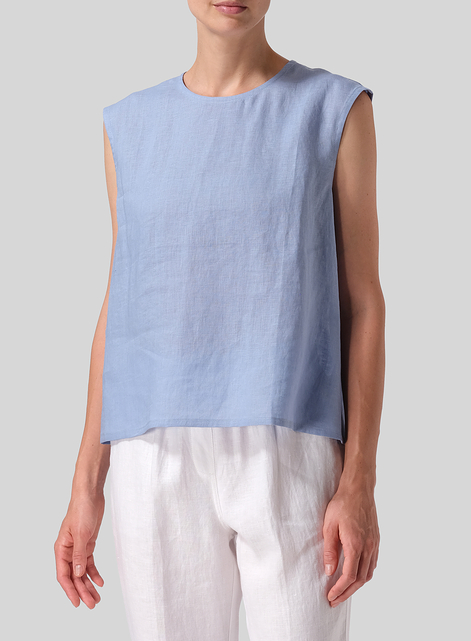 Linen A-Line French Sleeve Blouse