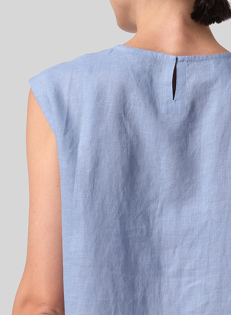 Linen A-Line French Sleeve Blouse