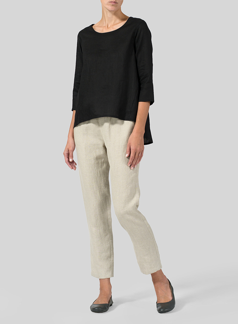 Linen A-line High-Low Top