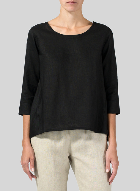 Linen A-line High-Low Top