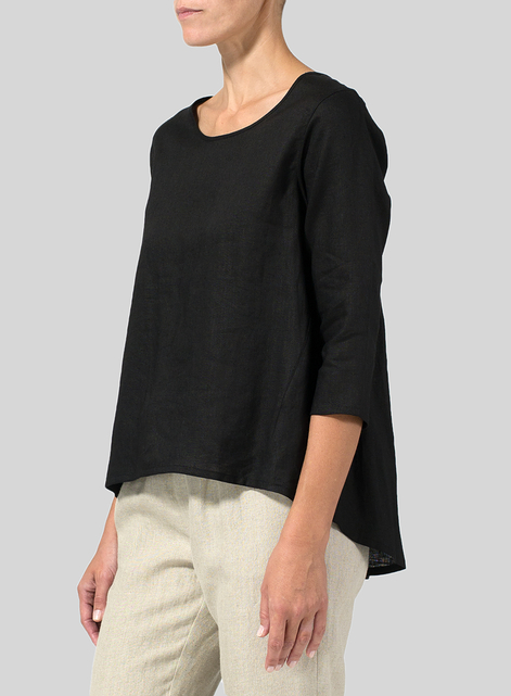 Linen A-line High-Low Top