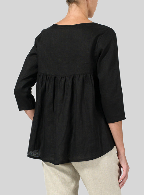 Linen A-line High-Low Top
