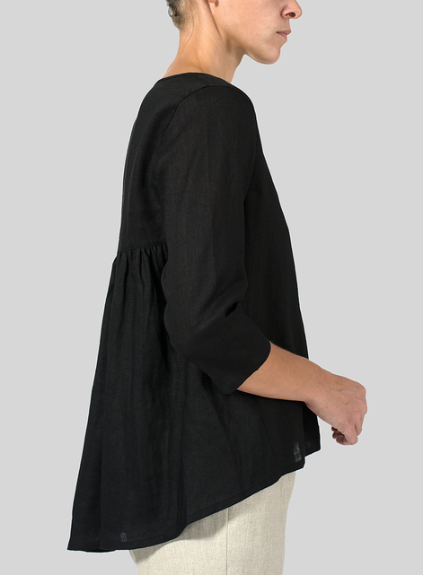 Linen A-line High-Low Top