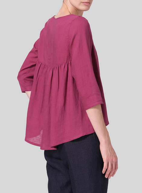 Linen A-line High-Low Top