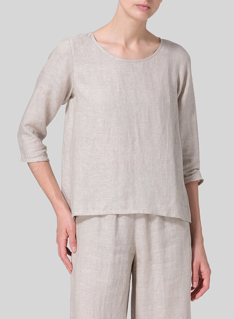 Linen A-line High-Low Top