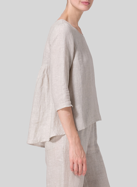 Linen A-line High-Low Top