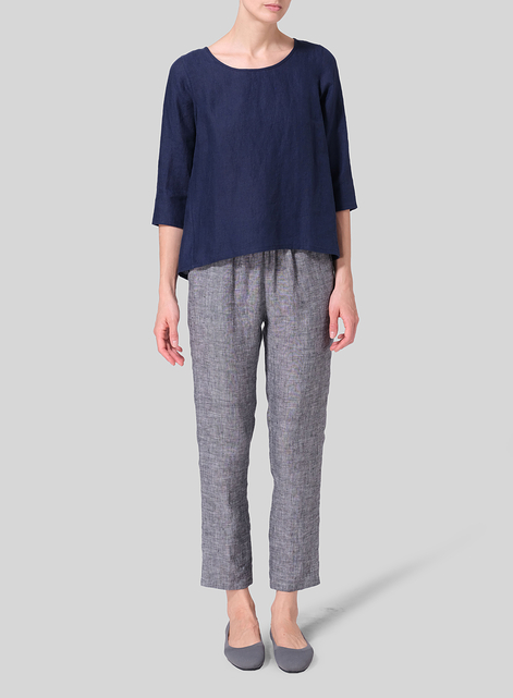 Linen A-line High-Low Top