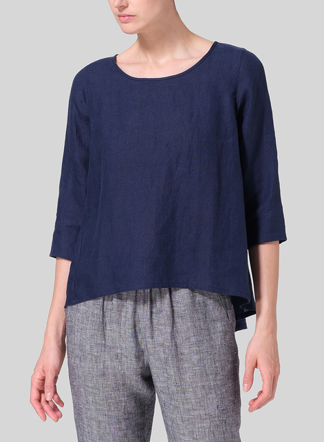 Linen A-line High-Low Top