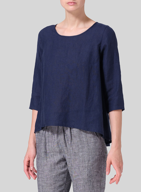 Linen A-line High-Low Top
