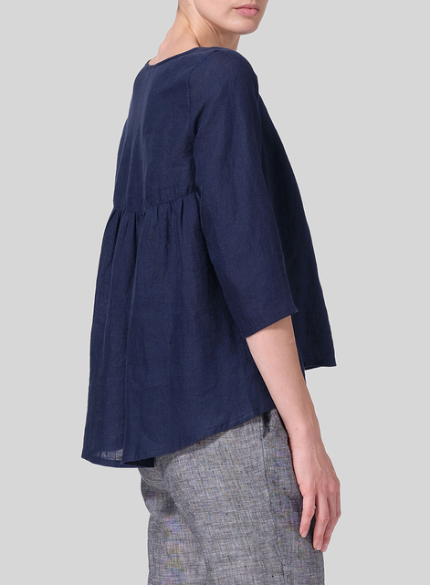 Linen A-line High-Low Top
