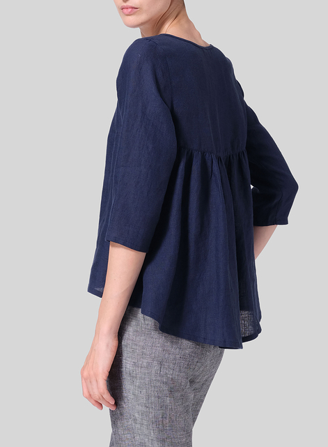 Linen A-line High-Low Top