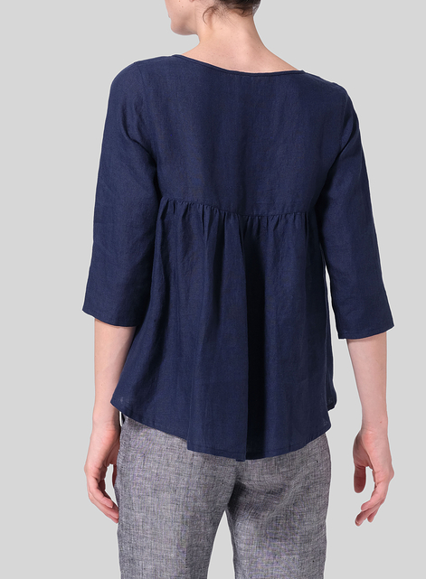 Linen A-line High-Low Top