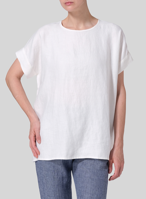 Linen Dolman Sleeves Relaxed Fit Top