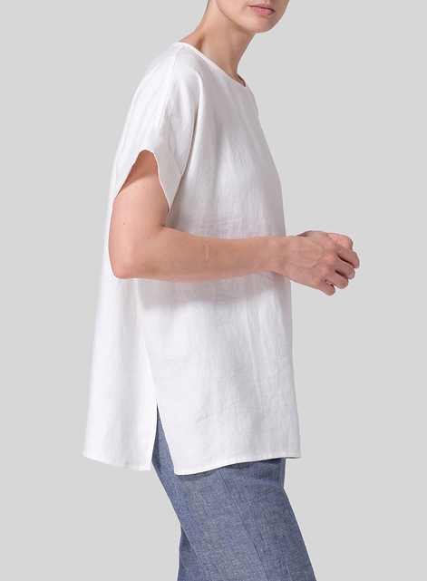 Linen Dolman Sleeves Relaxed Fit Top