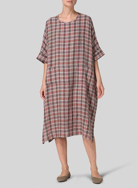 Linen Oversized Dolman Sleeve Dress