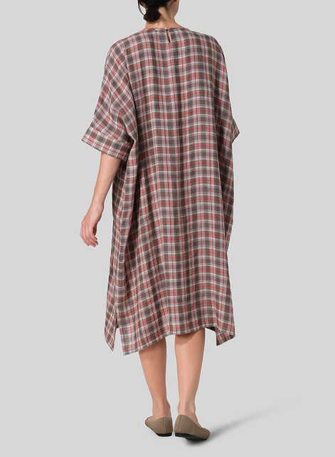 Linen Oversized Dolman Sleeve Dress