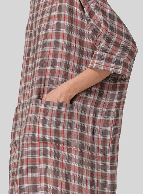 Linen Oversized Dolman Sleeve Dress