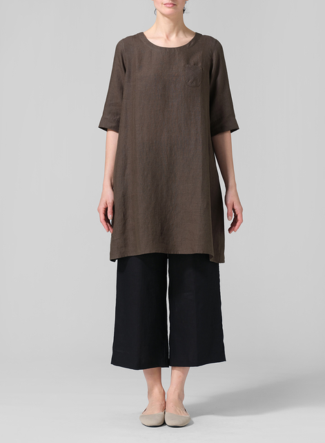 Linen A-shape Casual Top