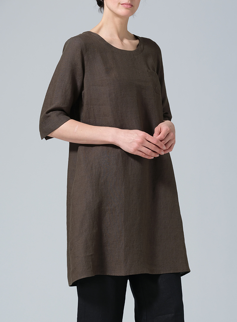 Linen A-shape Casual Top