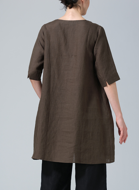 Linen A-shape Casual Top