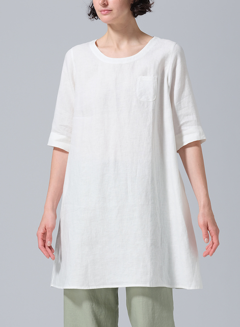Linen A-shape Casual Top