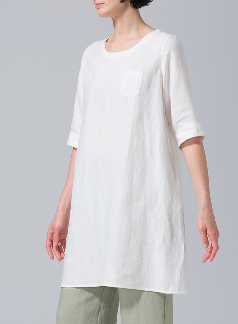 Linen A-shape Casual Top