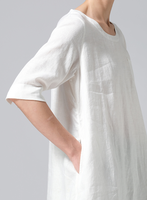 Linen A-shape Casual Top
