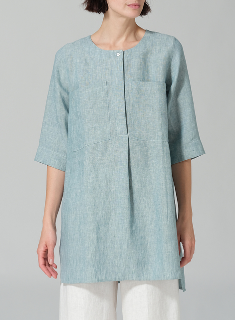 Linen Chest Pocket Tunic