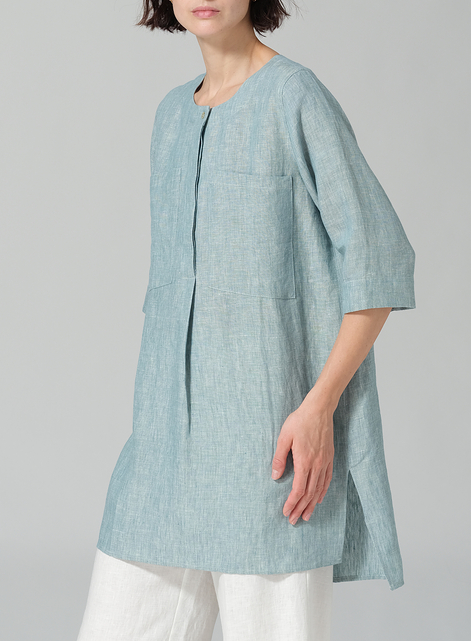 Linen Chest Pocket Tunic