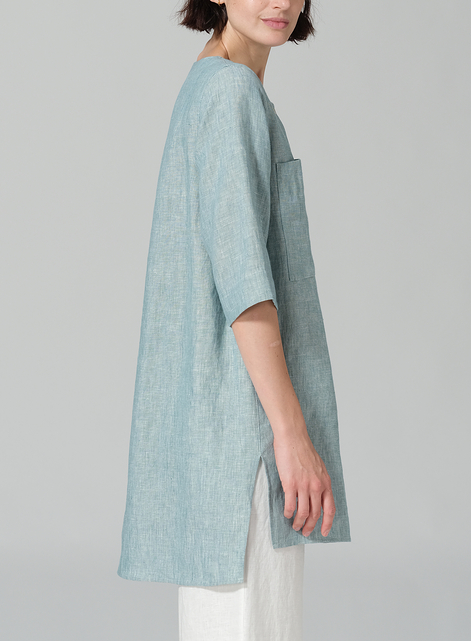 Linen Chest Pocket Tunic