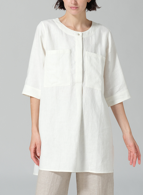Linen Chest Pocket Tunic