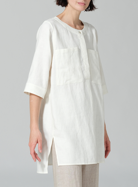 Linen Chest Pocket Tunic
