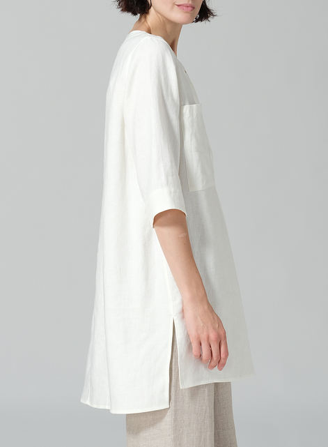 Linen Chest Pocket Tunic