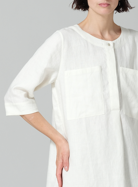 Linen Chest Pocket Tunic