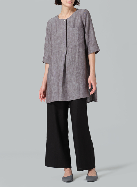 Linen Chest Pocket Tunic
