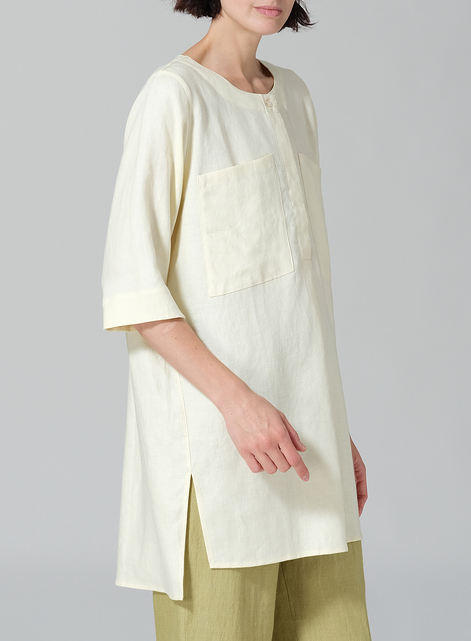 Linen Chest Pocket Tunic