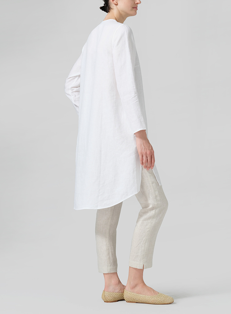 Linen Straight Cut Chinese Knot Tunic